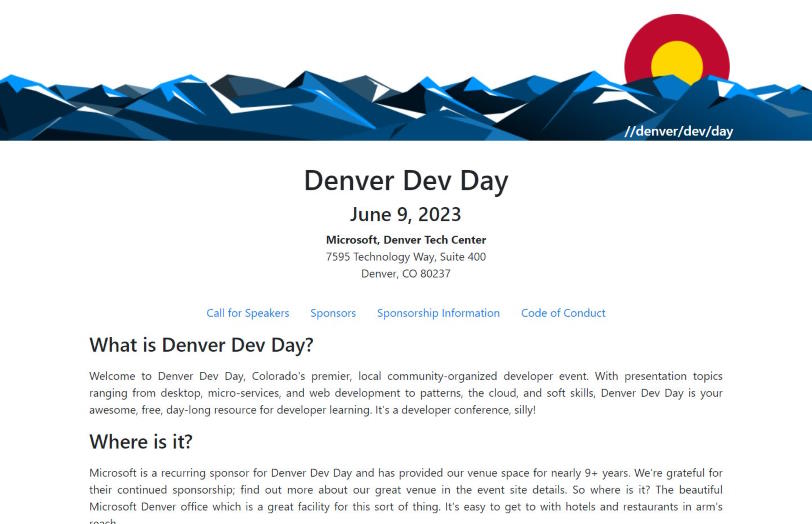 Denver Dev Day June 9, 2023