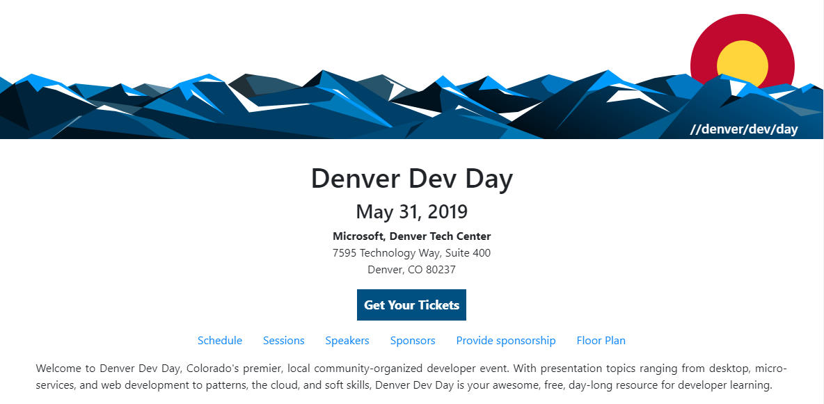 Denver Dev Day May 31, 2019